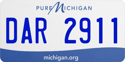 MI license plate DAR2911