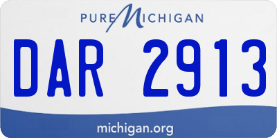 MI license plate DAR2913