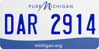 MI license plate DAR2914