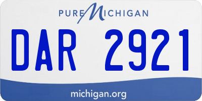 MI license plate DAR2921