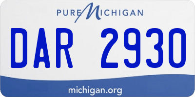 MI license plate DAR2930