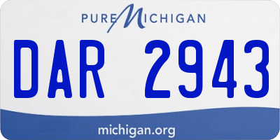 MI license plate DAR2943