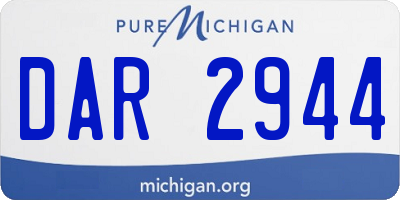 MI license plate DAR2944