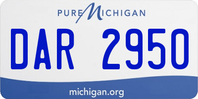 MI license plate DAR2950