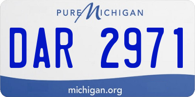 MI license plate DAR2971