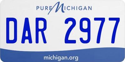 MI license plate DAR2977