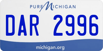 MI license plate DAR2996