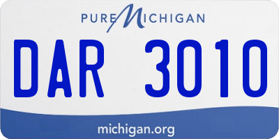 MI license plate DAR3010