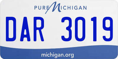 MI license plate DAR3019