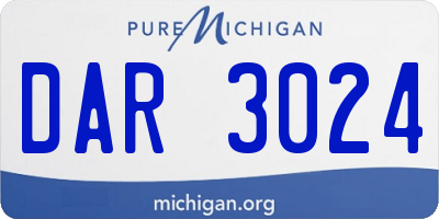 MI license plate DAR3024