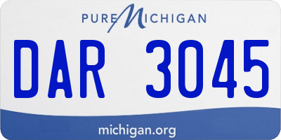 MI license plate DAR3045