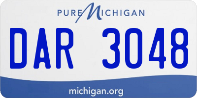 MI license plate DAR3048