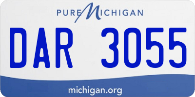 MI license plate DAR3055