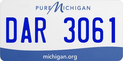 MI license plate DAR3061