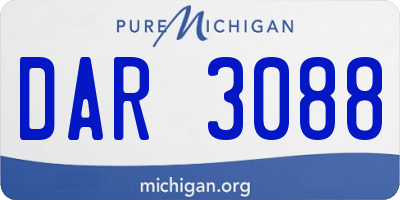 MI license plate DAR3088