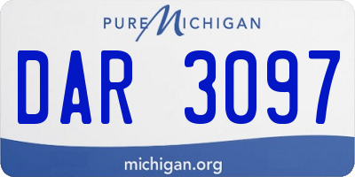 MI license plate DAR3097