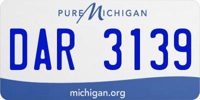MI license plate DAR3139