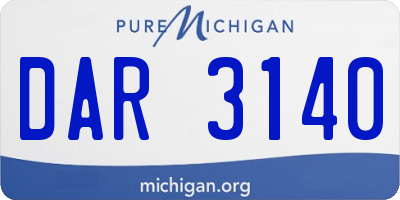 MI license plate DAR3140