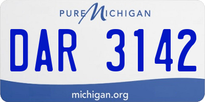 MI license plate DAR3142
