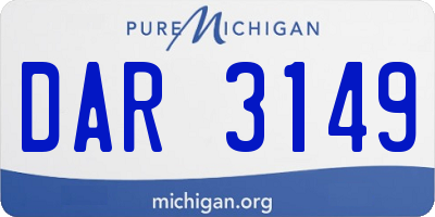 MI license plate DAR3149