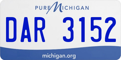 MI license plate DAR3152