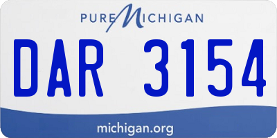 MI license plate DAR3154