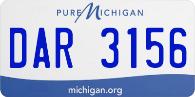 MI license plate DAR3156
