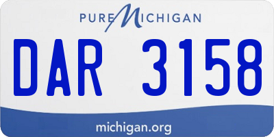 MI license plate DAR3158