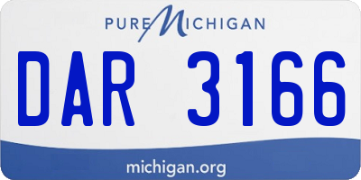 MI license plate DAR3166