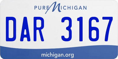 MI license plate DAR3167