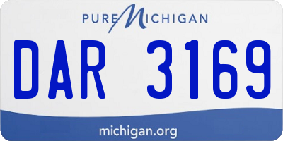 MI license plate DAR3169