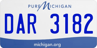 MI license plate DAR3182
