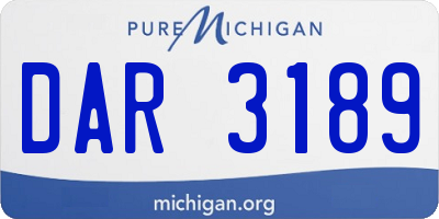 MI license plate DAR3189