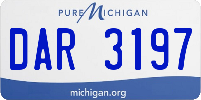 MI license plate DAR3197