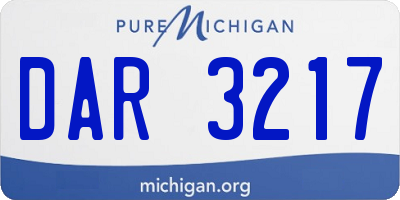 MI license plate DAR3217