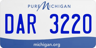 MI license plate DAR3220