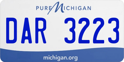 MI license plate DAR3223