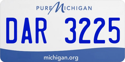 MI license plate DAR3225