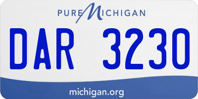 MI license plate DAR3230