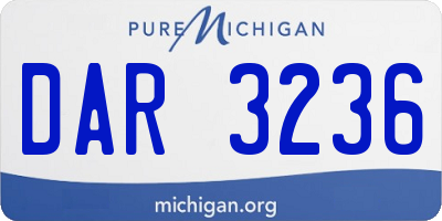 MI license plate DAR3236
