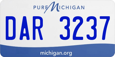 MI license plate DAR3237