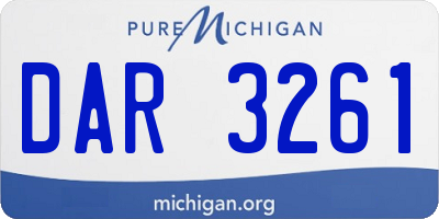 MI license plate DAR3261