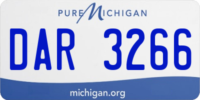 MI license plate DAR3266