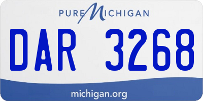 MI license plate DAR3268