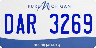 MI license plate DAR3269
