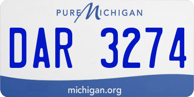 MI license plate DAR3274