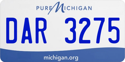 MI license plate DAR3275