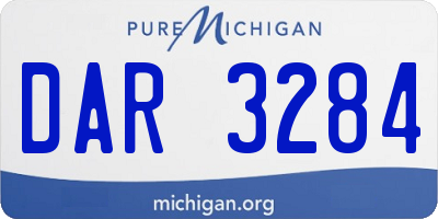 MI license plate DAR3284