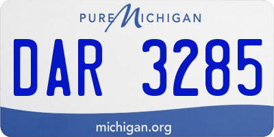 MI license plate DAR3285