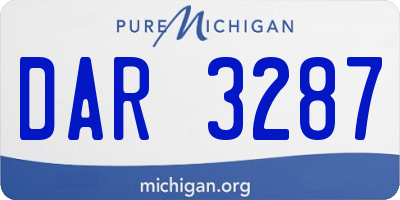 MI license plate DAR3287